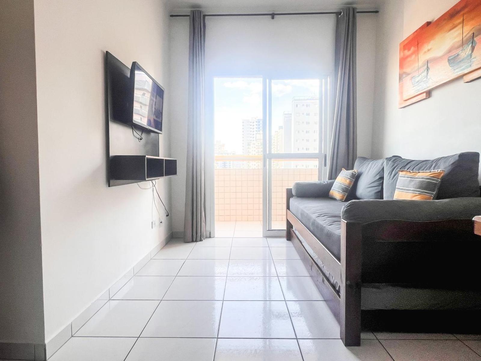 Lindo Apto 300M Praia Da Ocian E Centro - Vista Mar- Varanda Sacada - Wi-Fi 300 Mbps - Vaga De Garagem - Acomoda Ate 6 Pessoas Daire Praia Grande Dış mekan fotoğraf
